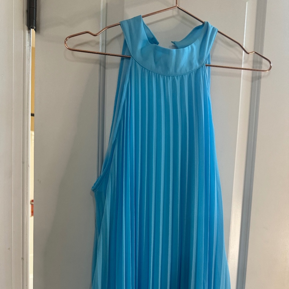 Pleated Sleeveless Maxi Dress -